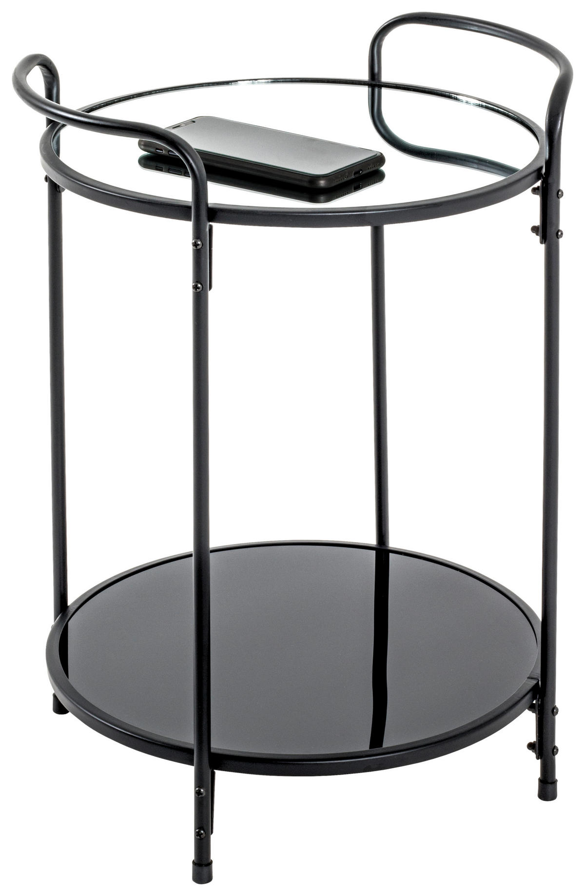 Beistelltisch  schwarz H/D: ca. 50x37 cm Esens_Beistelltisch 22556 - schwarz (37,00/50,00cm)