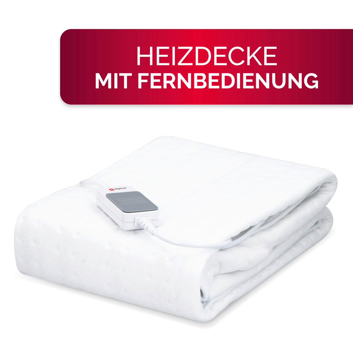 Alpina Heizdecke weiß Polyester B/L: ca. 80x150 cm ca. 60 W Heizdecke - weiß (80,00/150,00cm) - alpina