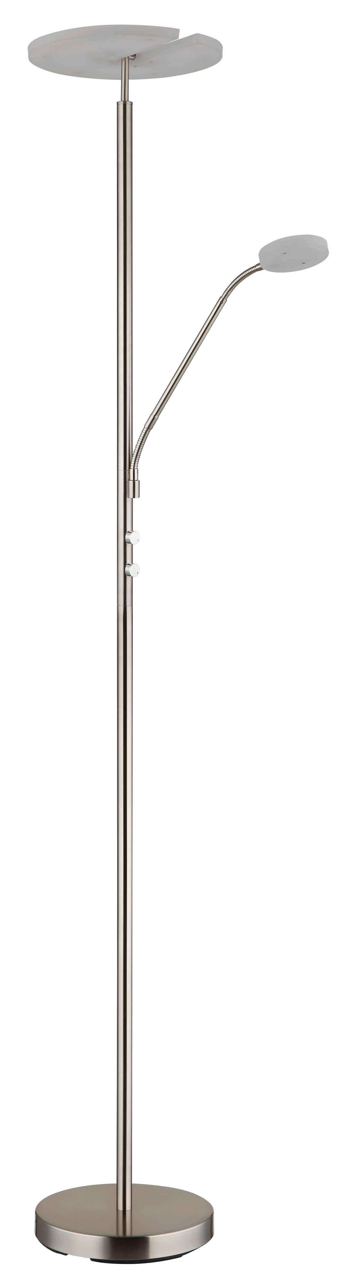 GLOBO Deckenfluter Satiniert nickel matt Acryl Metall H/D: ca. 180x30 cm 1 Brennstellen Stanford - nickel matt/Satiniert (30,00/180,00cm) - GLOBO