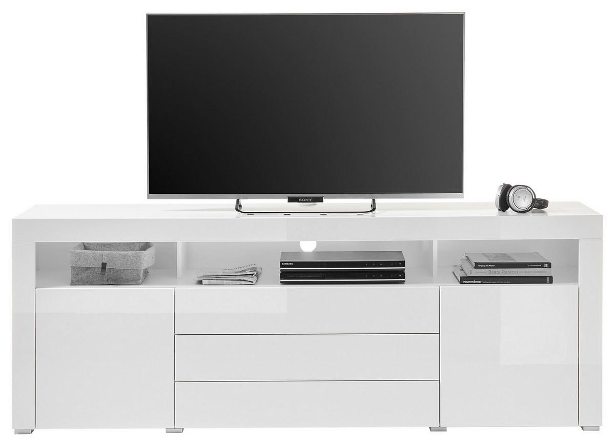 TV-Highboard Goal weiß Hochglanz B/H/T: ca. 200x74x44 cm Goal - weiß (200,00/74,00/44,00cm)