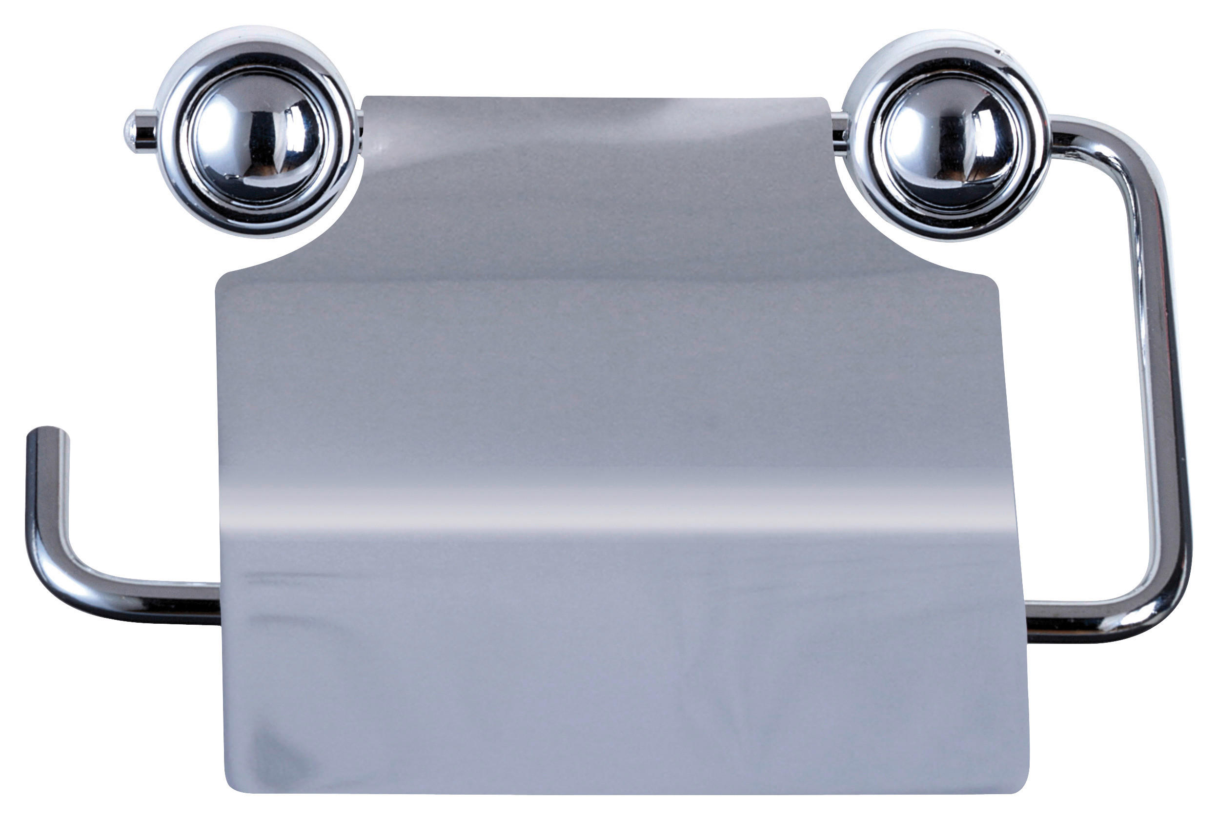 Toilettenpapierhalter silber Eisen B/H/L: ca. 15x13x3 cm