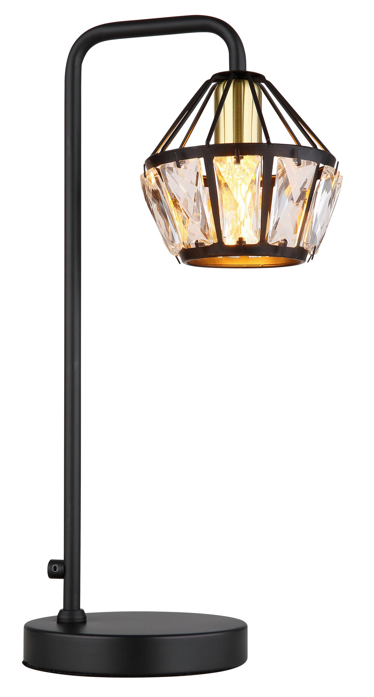 GLOBO Tischleuchte schwarz Metall B/H/T: ca. 12,5x43x21,5 cm E14 1 Brennstellen LOIS - schwarz (12,50/43,00/21,50cm) - GLOBO