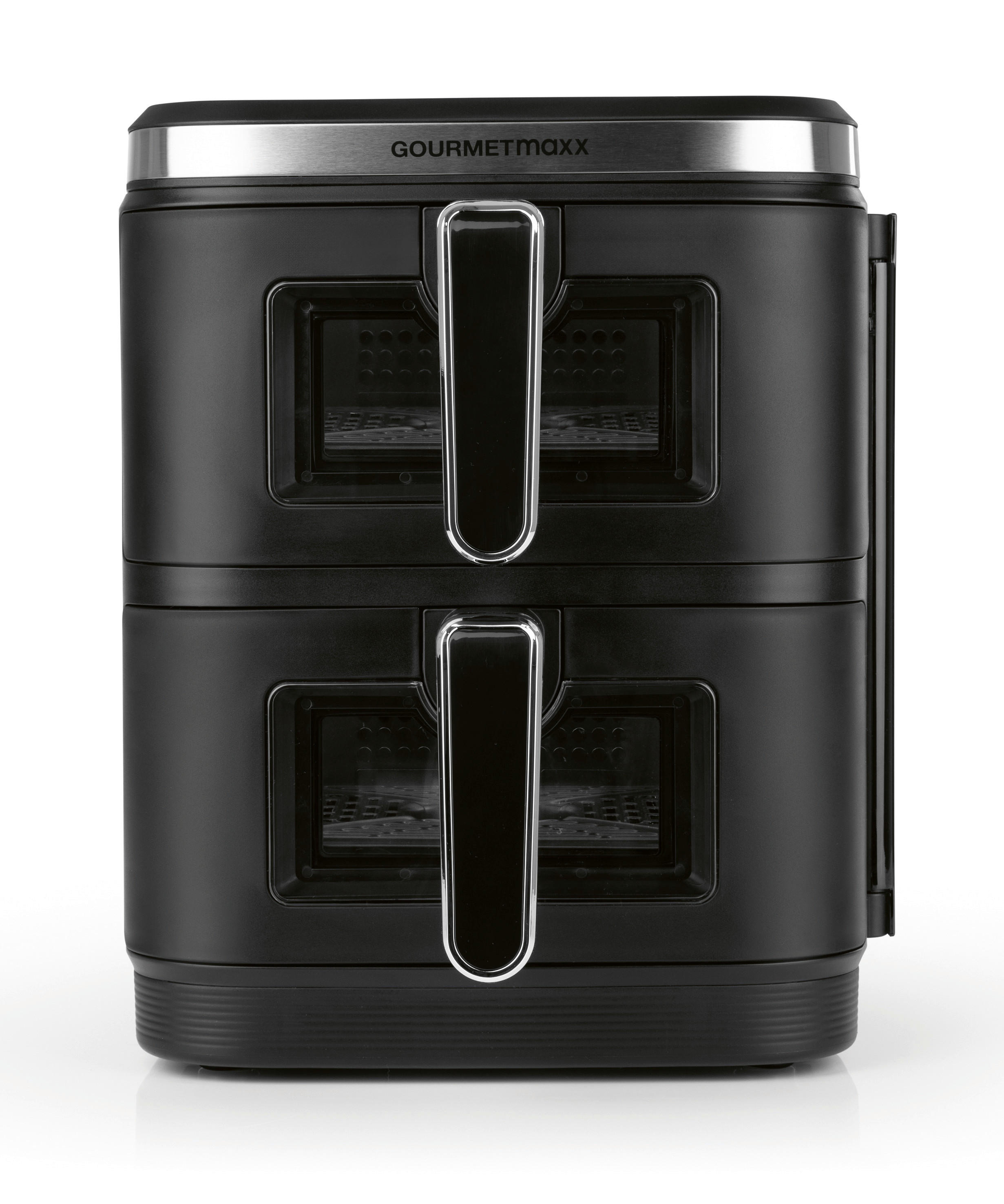 GOURMETmaxx Heißluftfritteuse schwarz Kunststoff B/H/L: ca. 28,6x35,5x44,3 cm ca. 5 l Doppel-Heißluftfritteuse 16509 - schwarz (44,30/28,60/35,50cm) - GOURMETmaxx