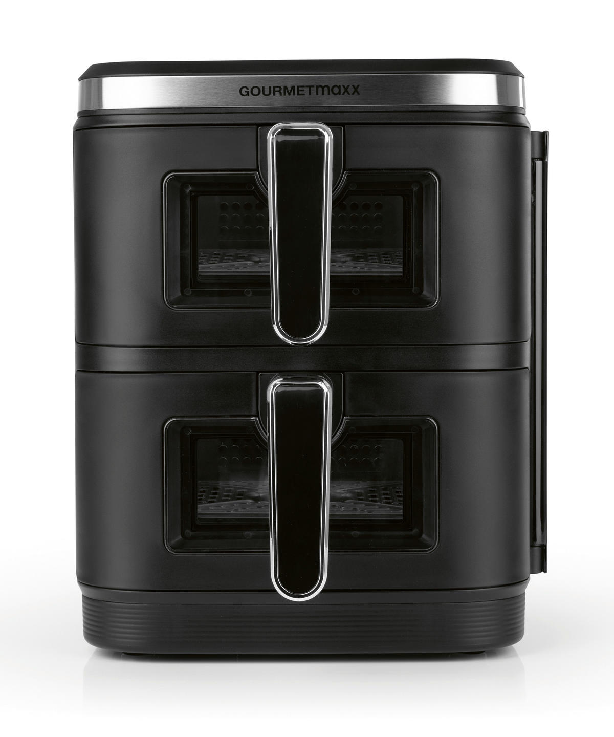 GOURMETmaxx Heißluftfritteuse schwarz Kunststoff B/H/L: ca. 28,6x35,5x44,3 cm ca. 5 l Doppel-Heißluftfritteuse 16509 - schwarz (44,30/28,60/35,50cm) - GOURMETmaxx