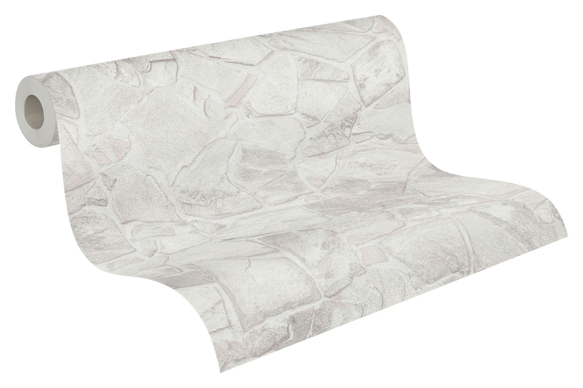 A.S.Creation Vliestapete weiß grau B/H/D: ca. 53x1005x8,3 cm Vliestapete - weiß/grau (8,30/1005,00cm) - A.S.Creation