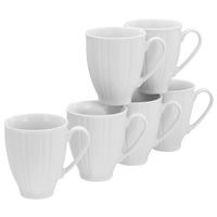 CreaTable Kaffeebecherset Barcelona weiß Porzellan 6 tlg. Barcelona - weiß - CreaTable