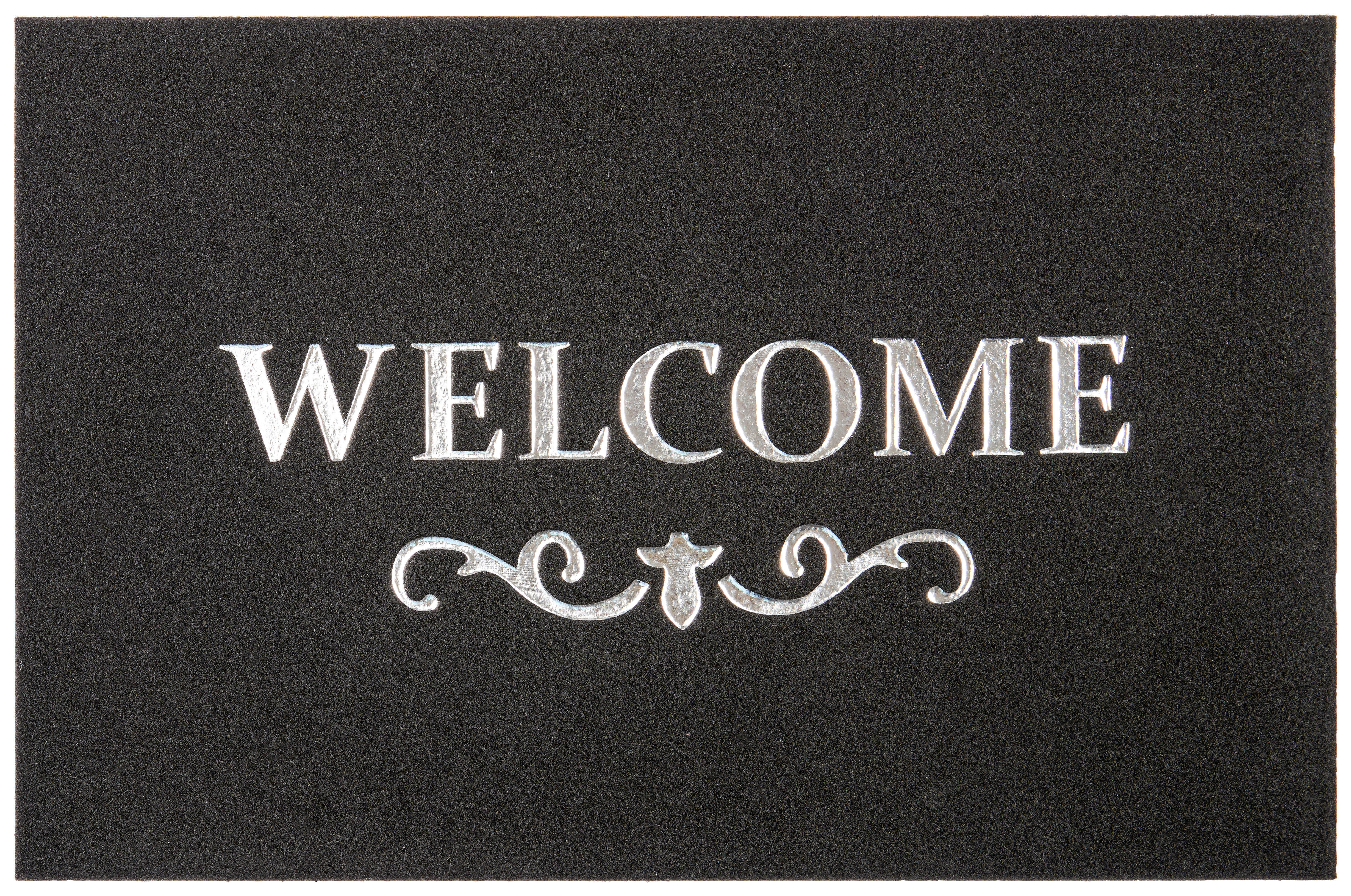 Andiamo Fußmatte Sparkle silber B/L: ca. 40x60 cm Sparkle - silber (40,00/60,00cm) - Andiamo