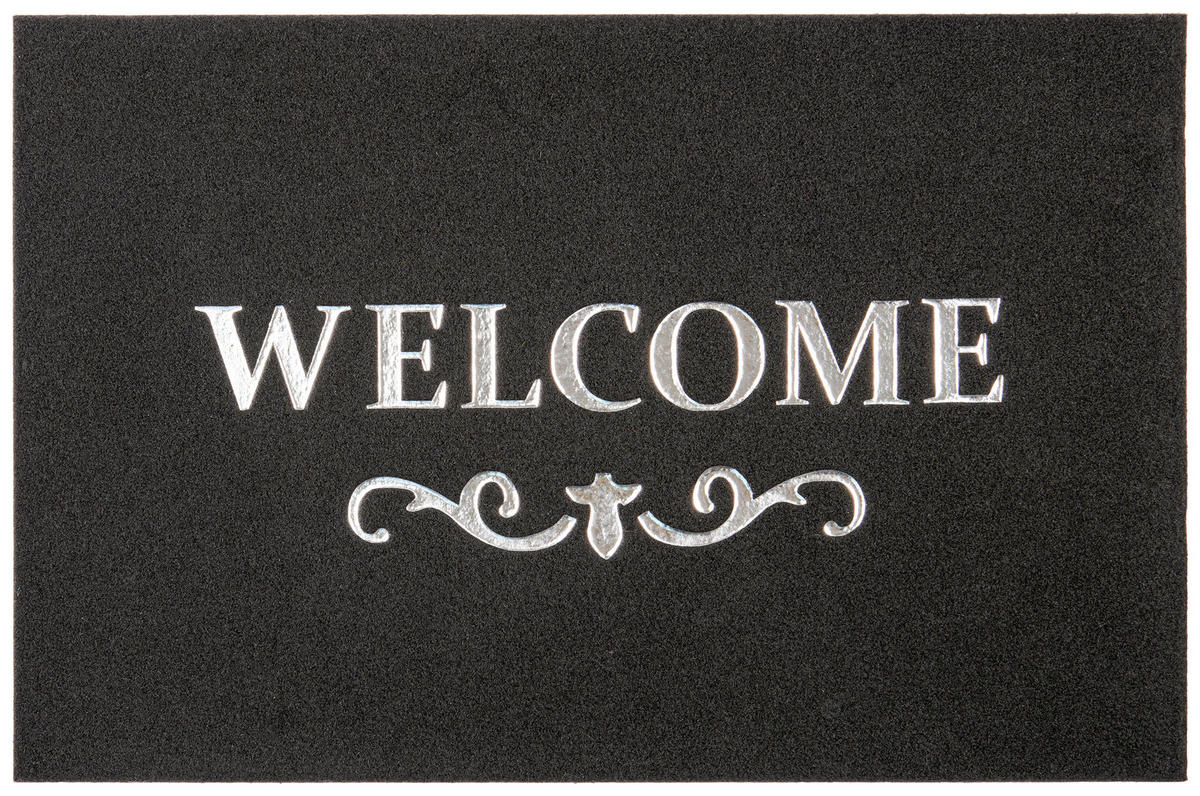 Andiamo Fußmatte Sparkle silber B/L: ca. 40x60 cm Sparkle - silber (40,00/60,00cm) - Andiamo