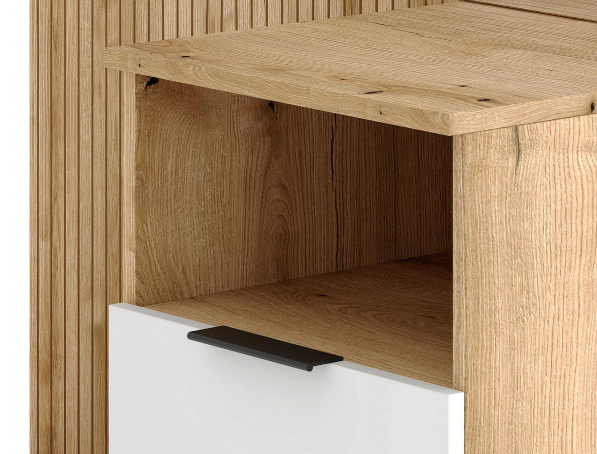 Garderobe NORDIC Eiche Evoke Oak Nachbildung weiß B/H/T: ca. 100x204x40 cm NORDIC - Eiche/weiß (100,00/204,00/40,00cm) - WIPMEB