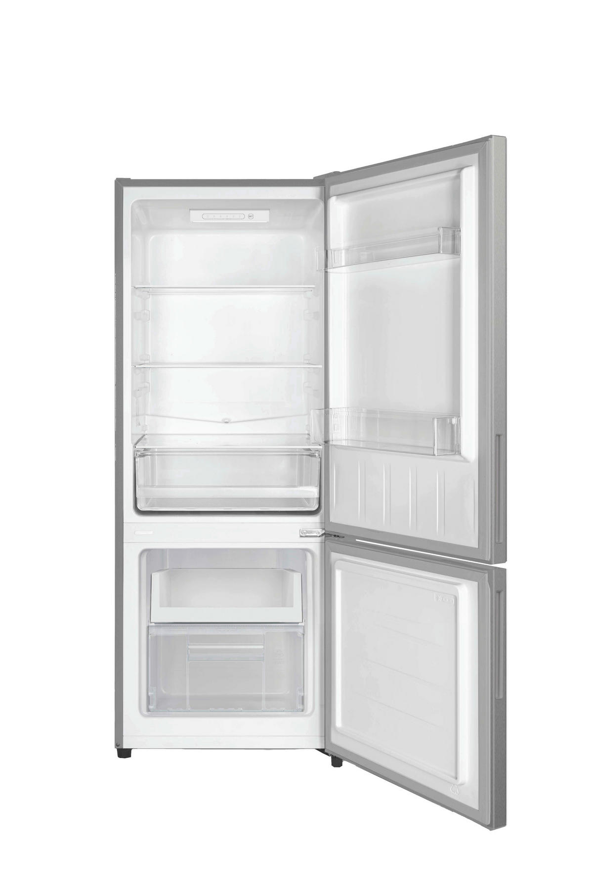 POCOline Kühl-/Gefrierkombination KGK144-205IX Inox B/H/T: ca. 54x144x55 cm Kühl-/Gefrierkombi KGK 144-205 IX - Inox (54,00/144,00/55,00cm) - POCOline