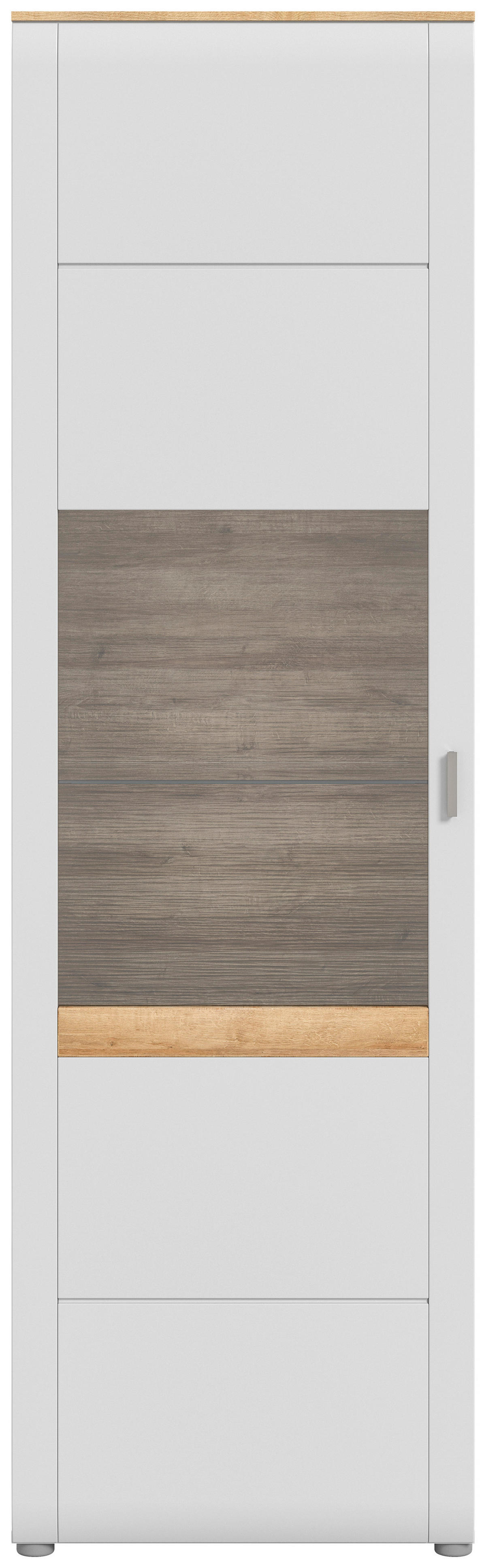 Vitrine ASHTON Ashgrey matt Nachbildung Rivera Eiche Nachbildung B/H/T: ca. 61x202x37 cm ASHTON - Rivera Eiche/Ashgrey (61,00/202,00/37,00cm) - xonox.home