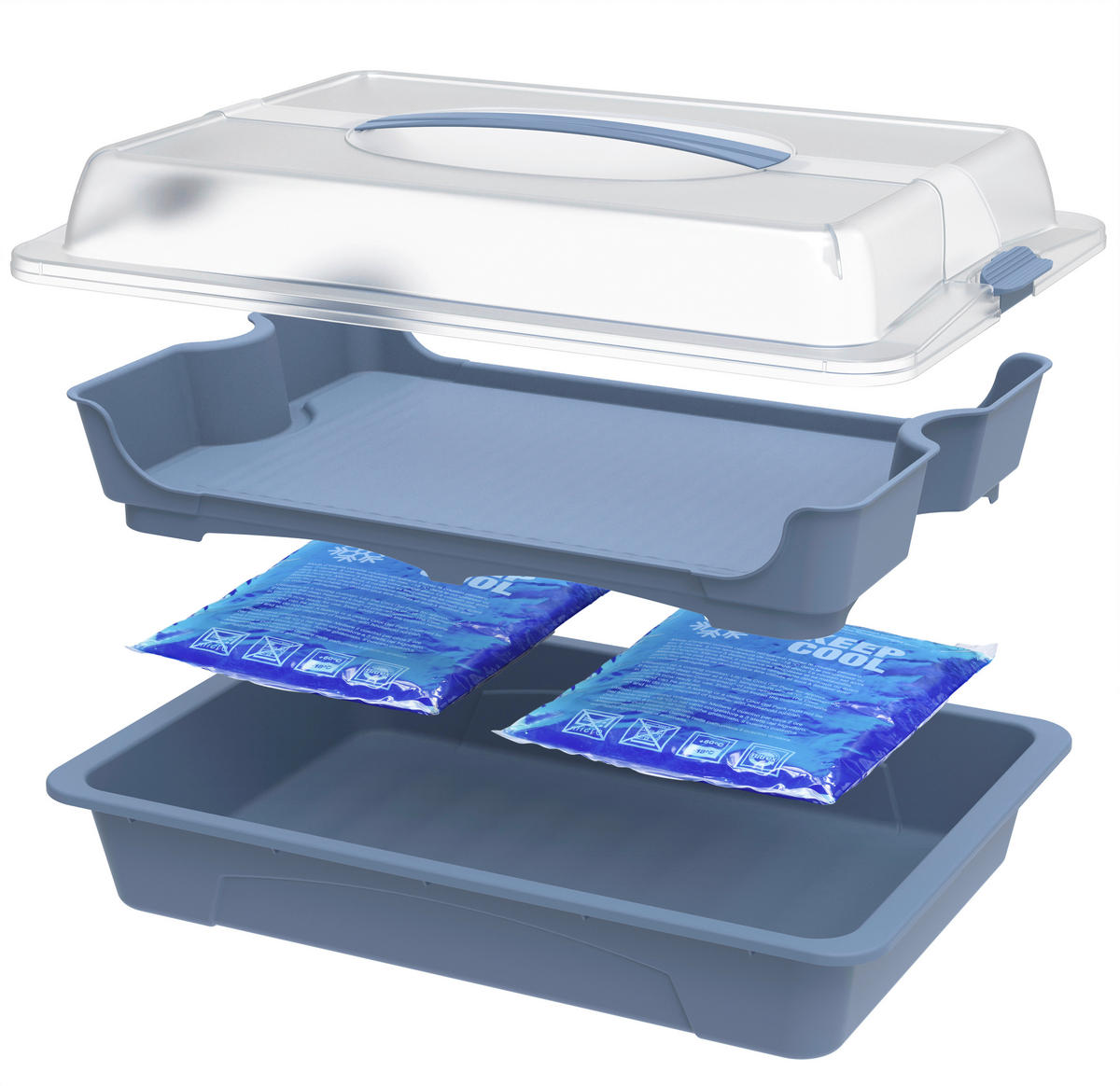 Rotho Party-Butler COOL & FRESH blau B/H/L: ca. 29,5x11x43,5 cm COOL & FRESH - blau (43,50/29,50/11,00cm) - Rotho