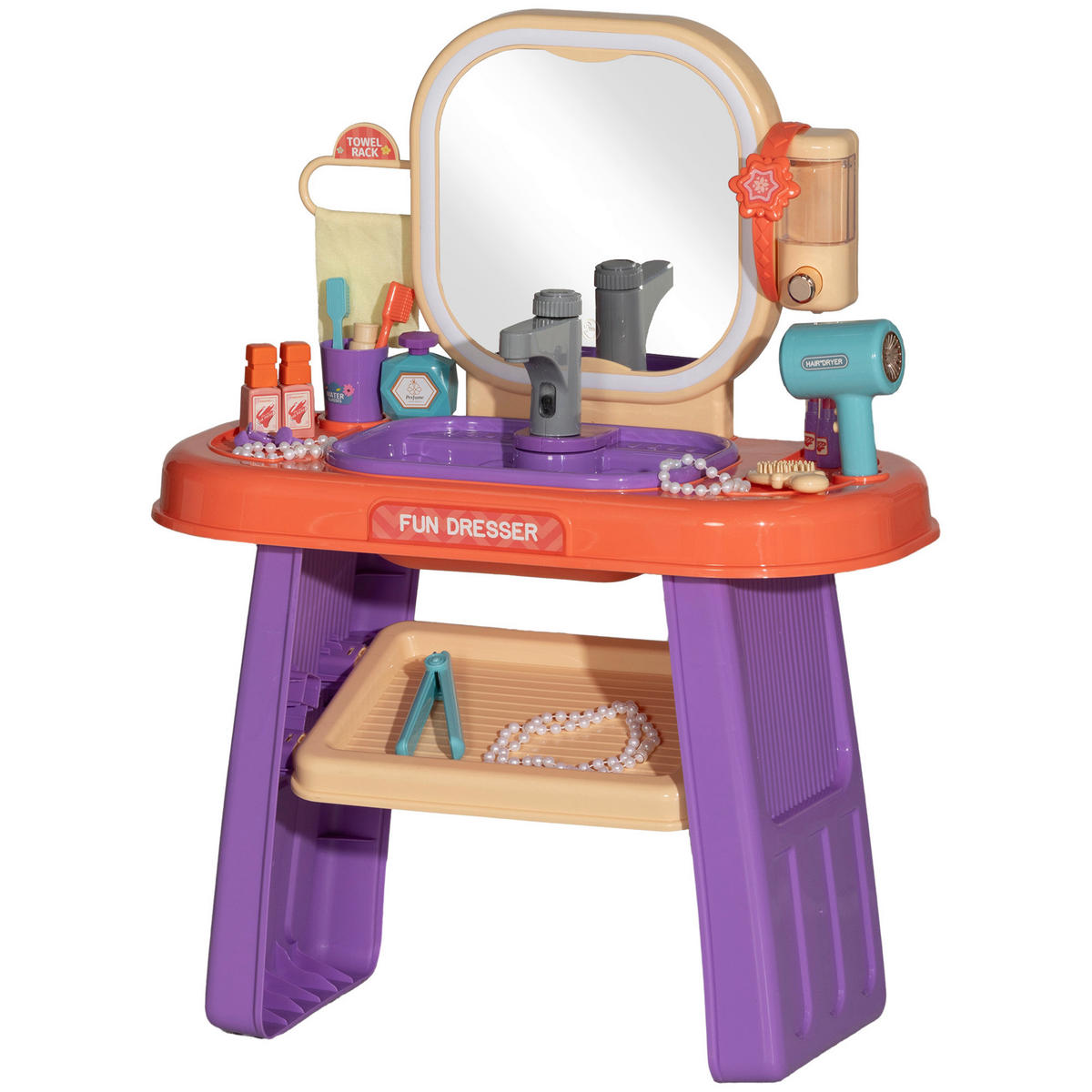 AIYAPLAY Kinder Schminktisch Set B/H/L: ca. 29x71x55 cm Kinder Schminktisch Set - violett (55,00/29,00/71,00cm) - AIYAPLAY