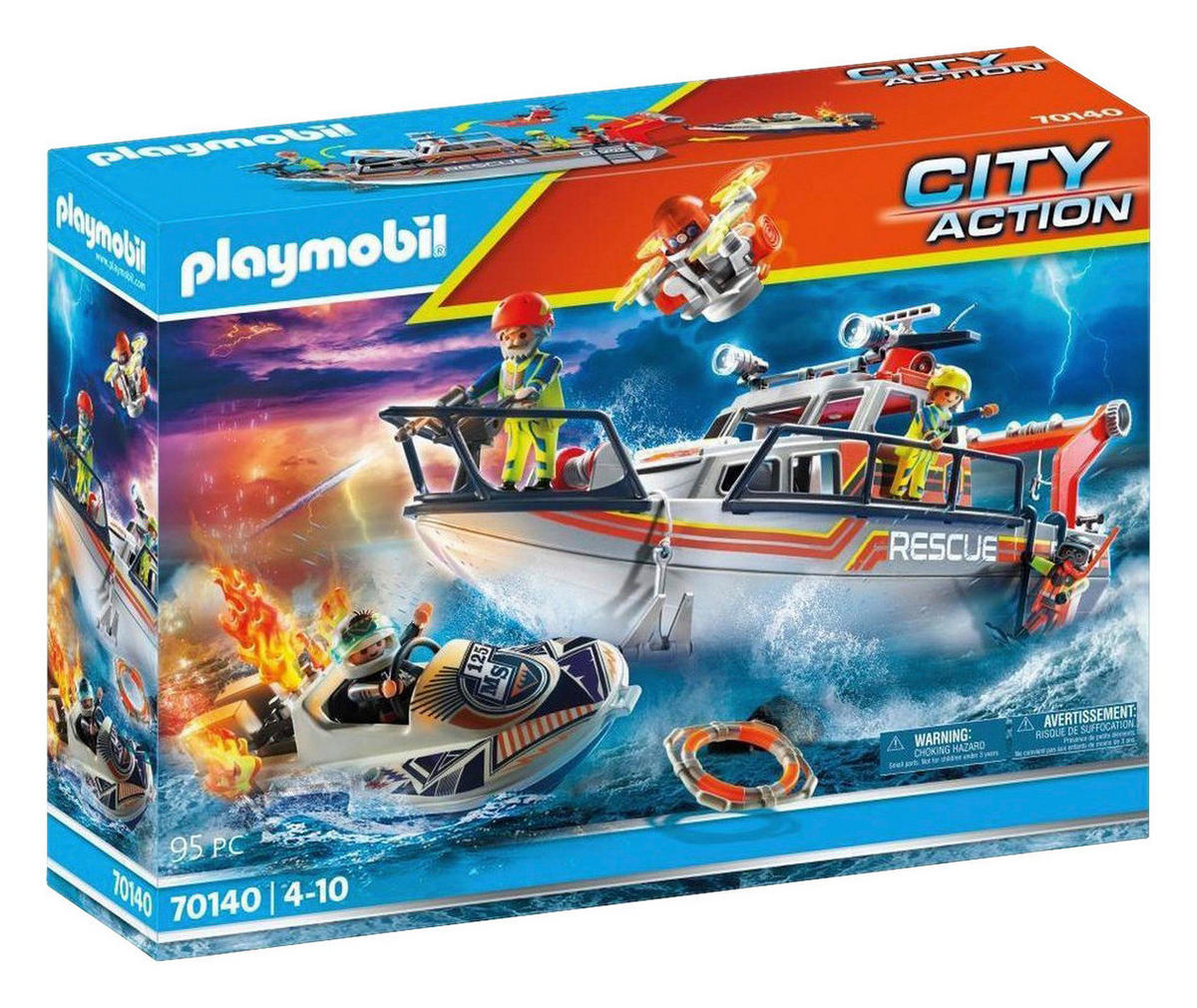 Playmobil City Action Seenot Löscheinsatz Rettungskreuzer 70140 Löscheinsatz Rettungskreuzer 70140 - bunt - Playmobil