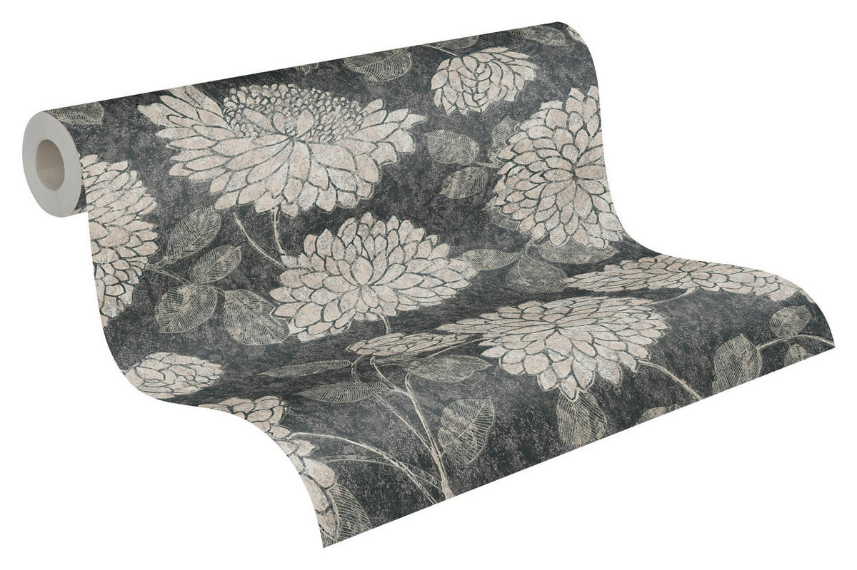 A.S.Creation Vliestapete Attractive 2 Floral schwarz B/L: ca. 53x1005 cm Attractive 2 - schwarz (53,00/1005,00cm) - A.S.Creation