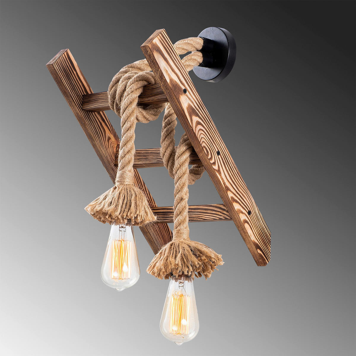 Opviq Wandleuchte Erebos natur Holz B/H/T/L: ca. 26x45x26x25 cm E27 1 Brennstellen Erebos - natur (25,00/26,00/45,00cm) - Opviq