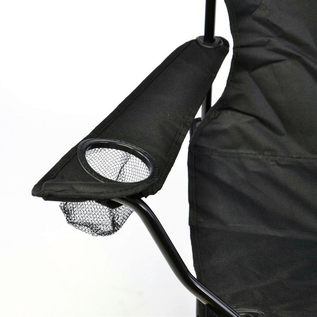 VCM Campingstuhl schwarz Polyester-Mischgewebe B/H/T: ca. 85x85x50 cm Campingstuhl - schwarz (85,00/85,00/50,00cm) - VCM