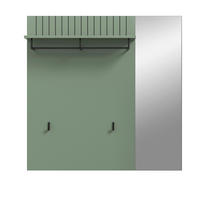 Garderobenpaneel STATION grün B/H/T: ca. 106x106x27 cm STATION - grün (106,00/106,00/27,00cm) - xonox.home