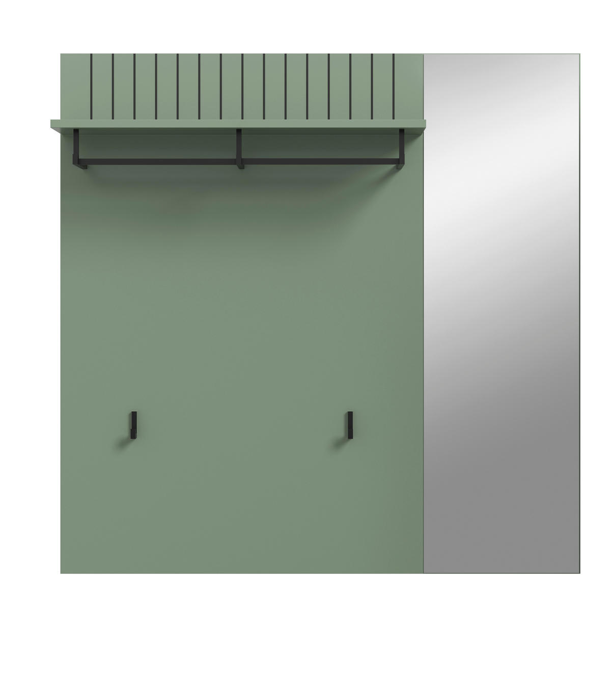 Garderobenpaneel STATION grün B/H/T: ca. 106x106x27 cm STATION - grün (106,00/106,00/27,00cm) - xonox.home