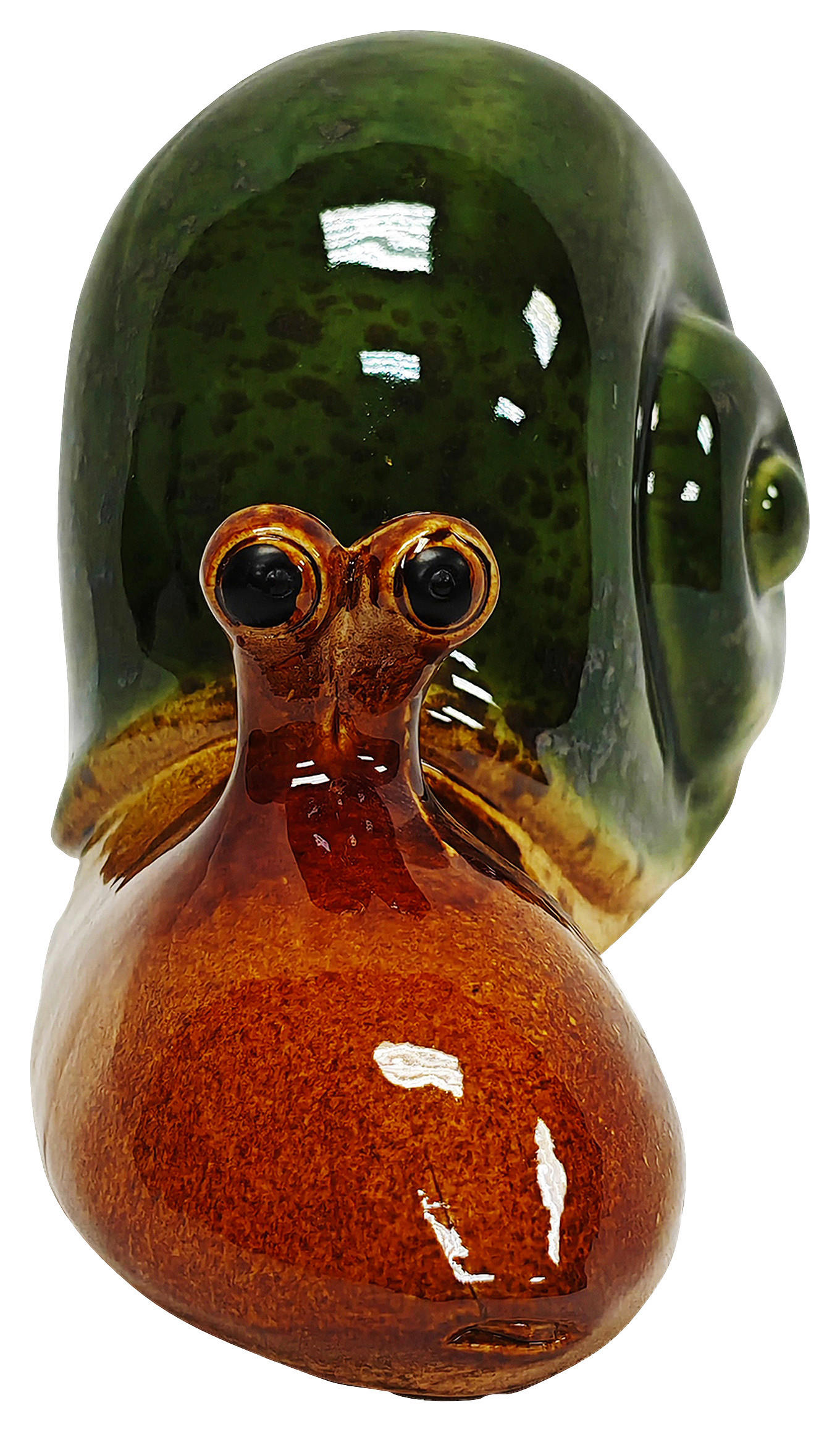 Thumbnail - Dekorationsartikel grün Porzellan B/H/L: ca. 9x10x22 cm