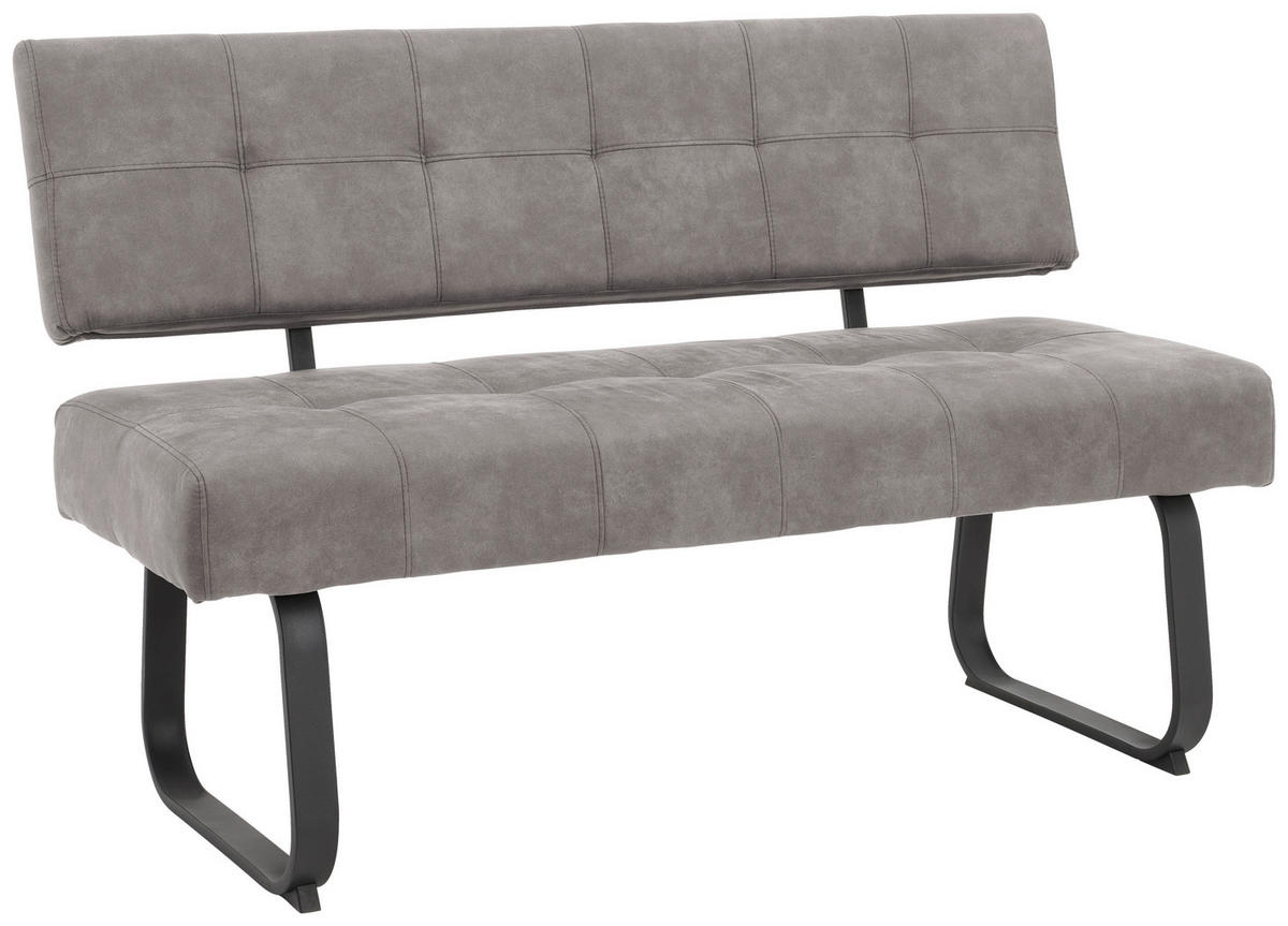 Essgruppe Luise grau Eiche Microfaser B/H/T: ca. 180x76x90 cm Luise - Eiche/grau (180,00/76,00/90,00cm) - Hela