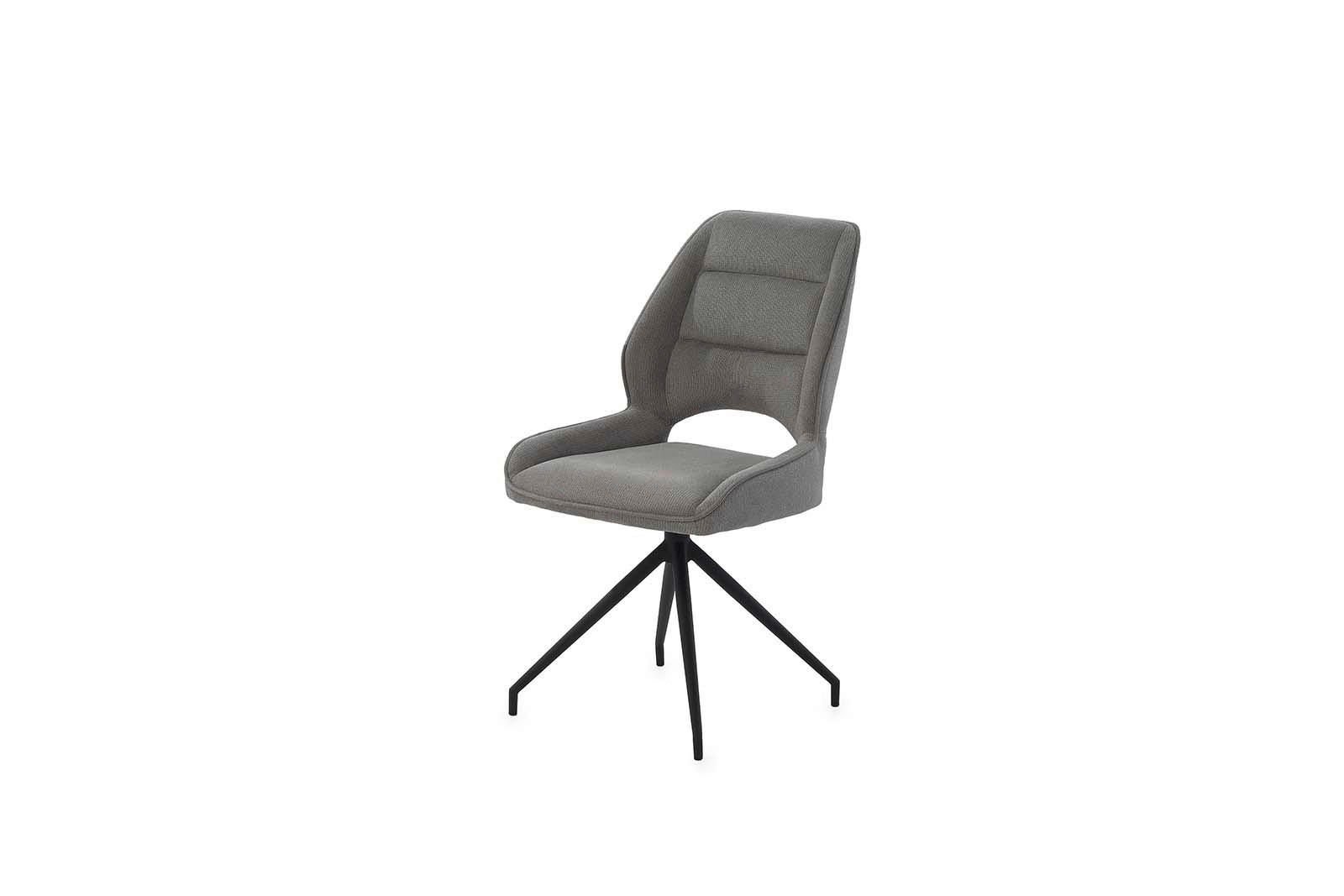 Stuhl  dunkelgrau Microfaser B/H/T: ca. 51x93x62 cm Korbach_Drehstuhl_6003516 - schwarz/dunkelgrau (51,00/93,00/62,00cm)