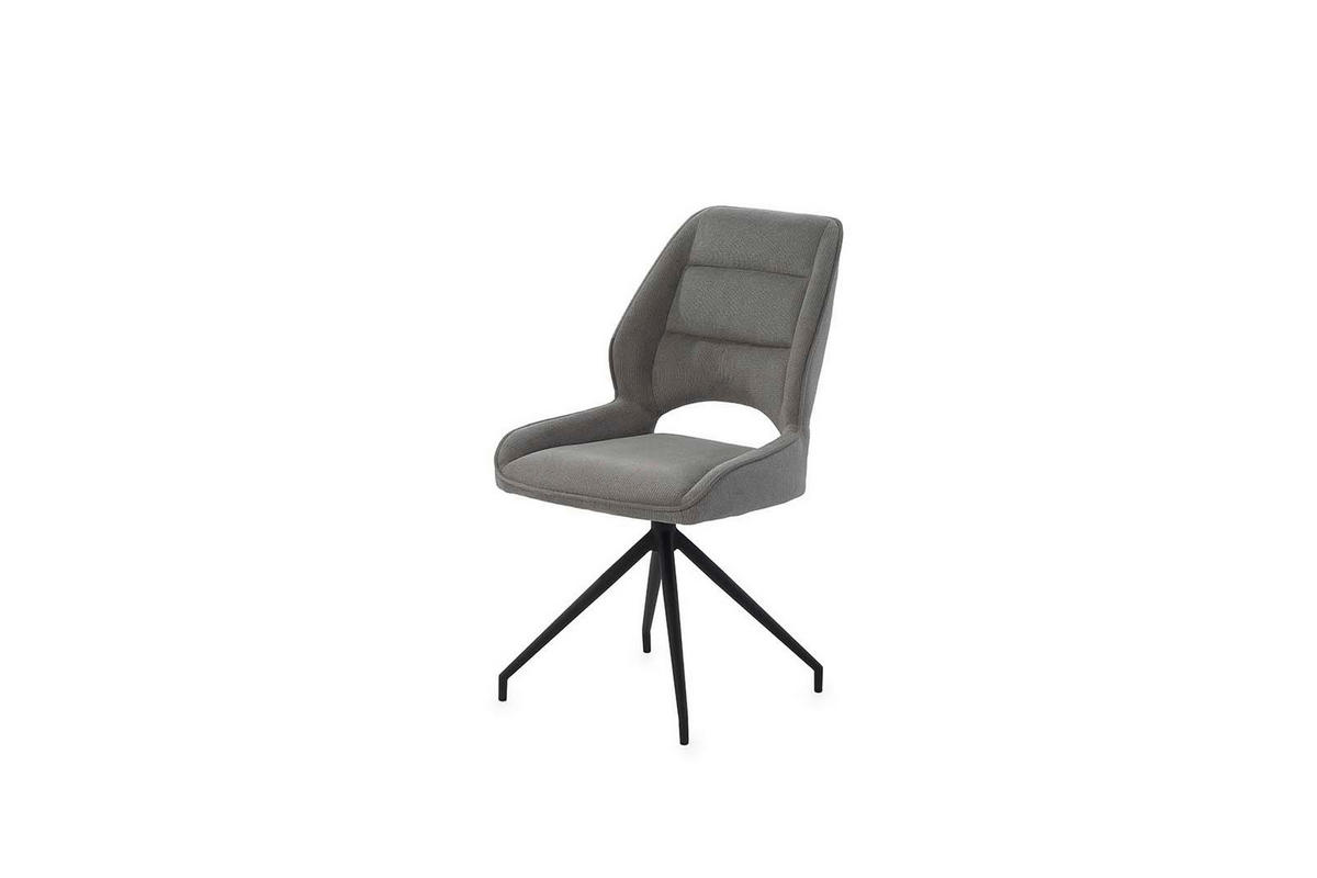 Stuhl  dunkelgrau Microfaser B/H/T: ca. 51x93x62 cm Korbach_Drehstuhl_6003516 - schwarz/dunkelgrau (51,00/93,00/62,00cm)