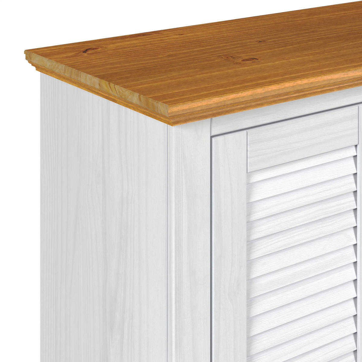 Highboard Breda B/H/T: ca. 114x156x42 cm Breda - weiß/honig (114,00/156,00/42,00cm)