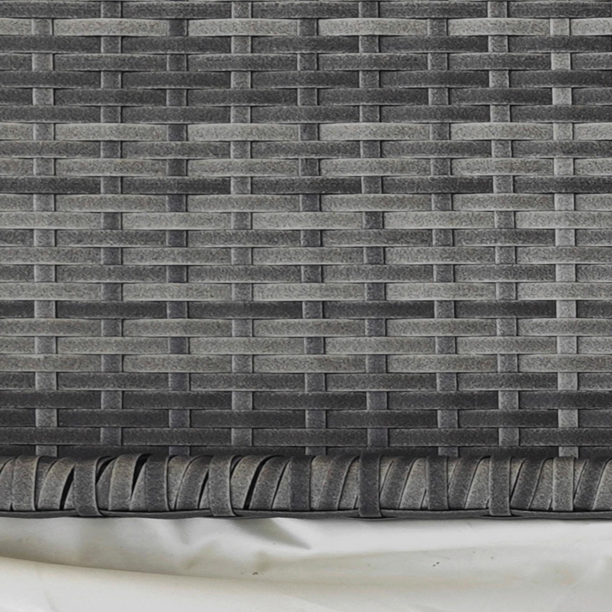 Outsunny Beistelltisch grau Polyrattan B/H/L: ca. 50x100x74 cm Rattan_Beistelltisch - grau (74,00/50,00/100,00cm) - Outsunny