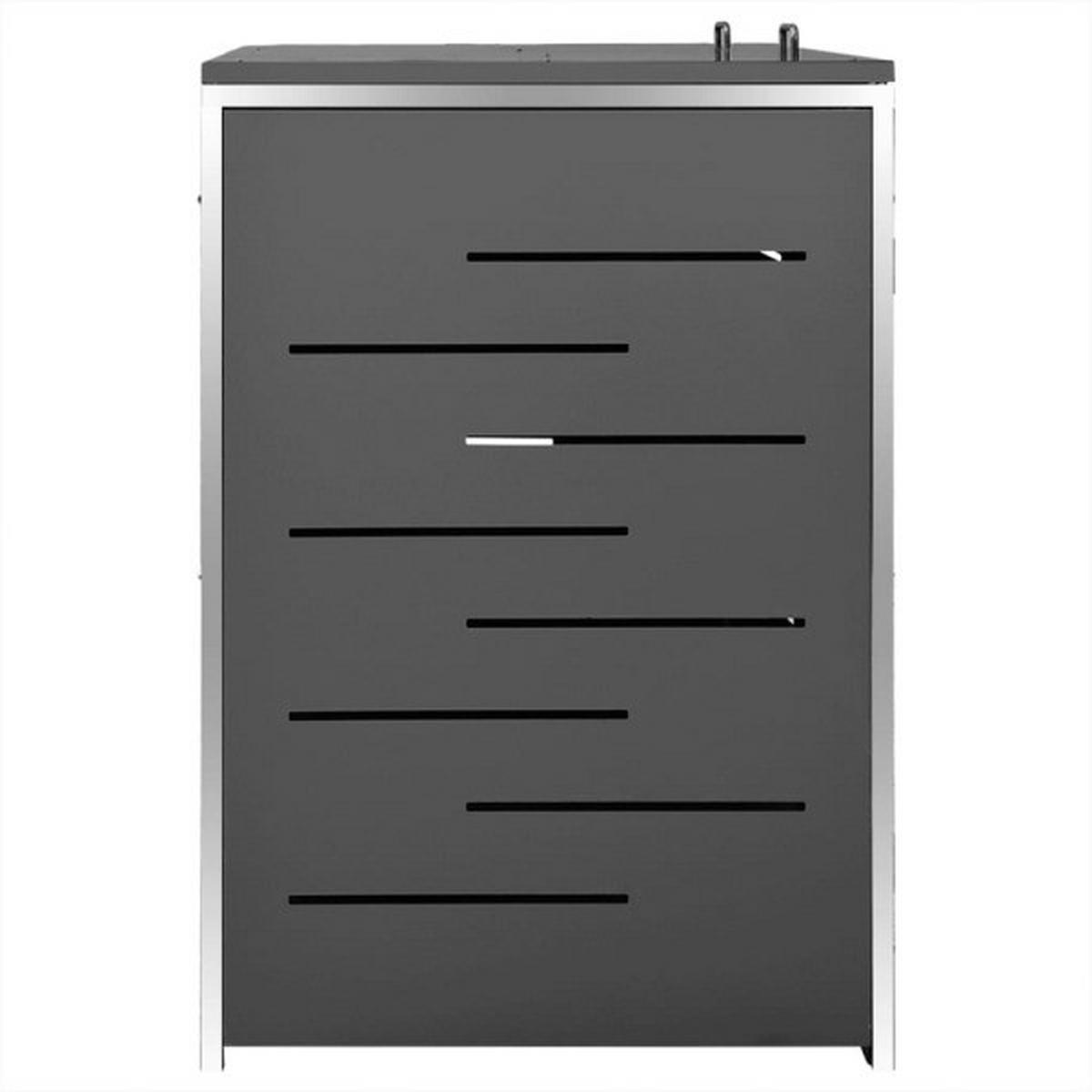 VidaXL Mülltonnenbox anthrazit B/H/T: ca. 138x112,5x77,5 cm Mülltonnenbox - anthrazit (138,00/112,50/77,50cm) - VidaXL