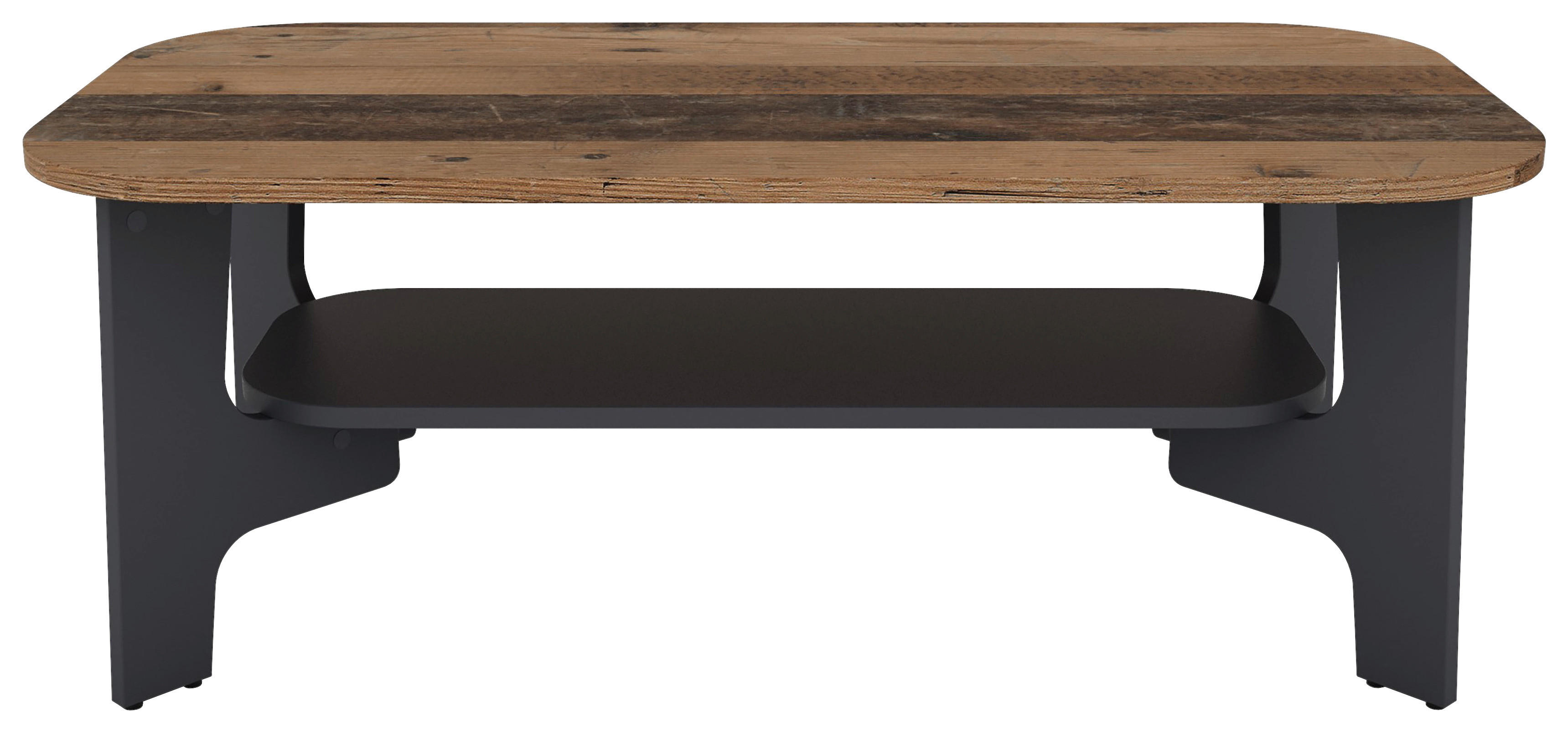 Couchtisch JONNY Eiche Old Wood Nachbildung anthrazit anthrazit B/H/T: ca. 110x42,5x55 cm JONNY - Eiche/anthrazit (110,00/42,50/55,00cm) - byLIVING