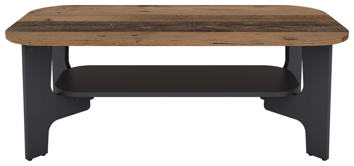 Couchtisch JONNY Eiche Old Wood Nachbildung anthrazit anthrazit B/H/T: ca. 110x42,5x55 cm JONNY - Eiche/anthrazit (110,00/42,50/55,00cm) - byLIVING