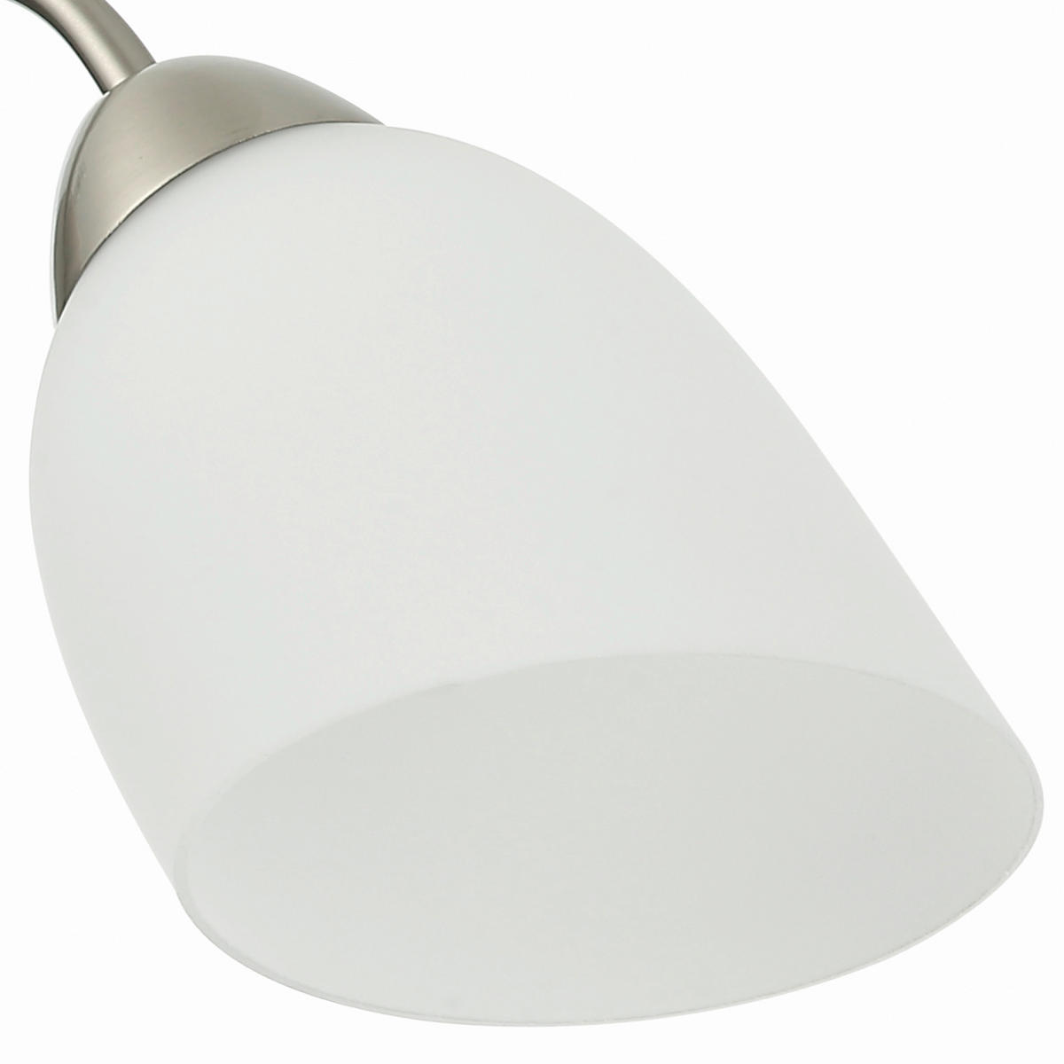 Lamkur Deckenleuchte DONNA 45498 nickel Metall Glas H/L: ca. 25x51 cm E27 3 Brennstellen Donna - nickel (51,00cm) - Lamkur