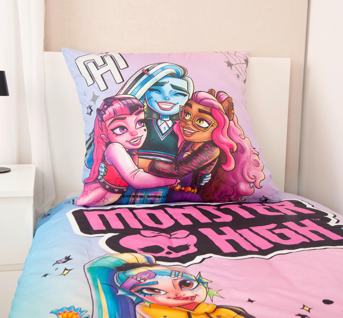 Baumwoll Wende Bettwäsche Monster High Renforce Multi Baumwolle B/L: ca. 135x200 cm Monster High - Multi (135,00/200,00cm)