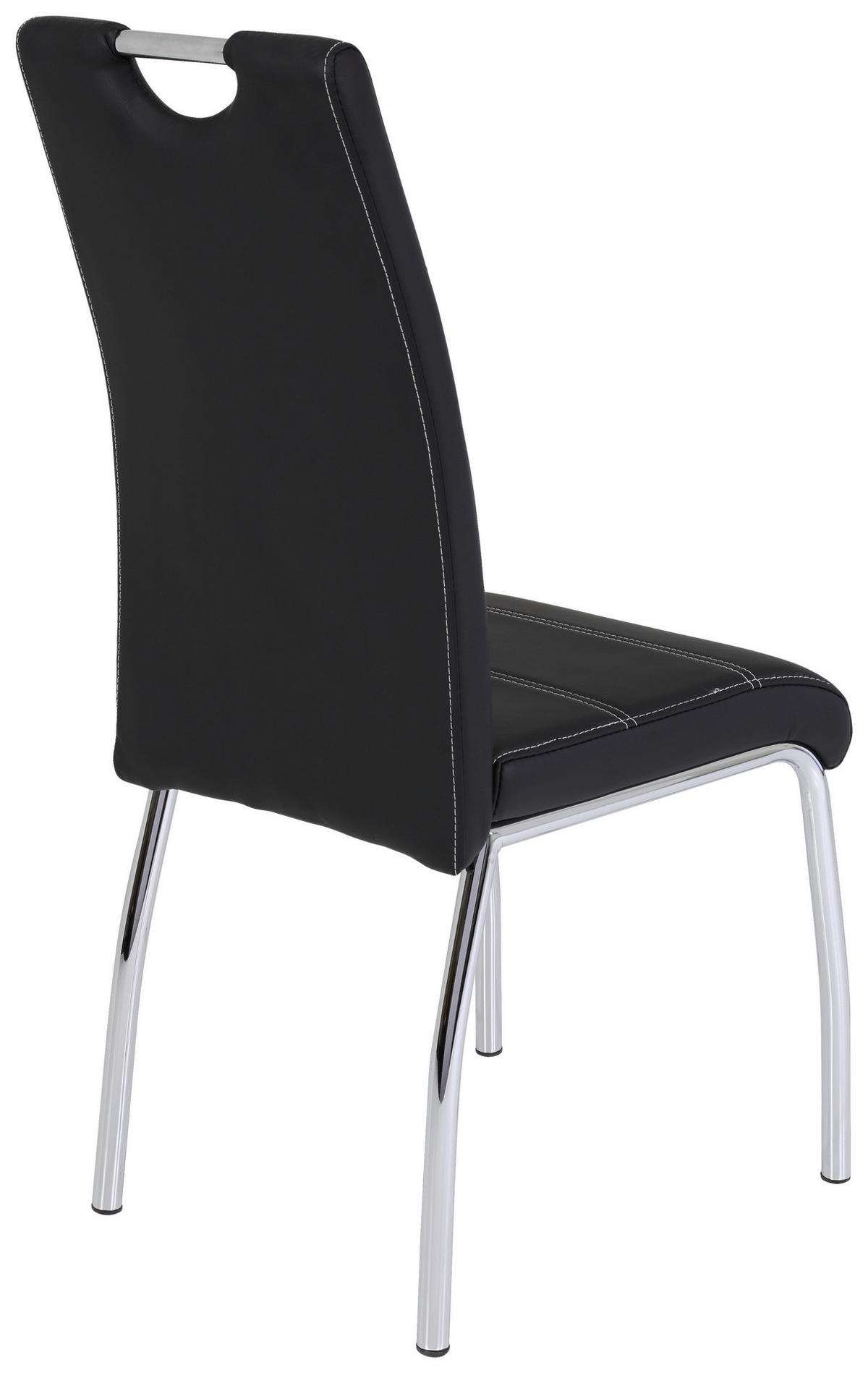 Stuhl Susi 4er Set schwarz Kunstleder B/H/T: ca. 44x98x61 cm Susi 4er Set - schwarz (44,00/98,00/61,00cm) - Hela