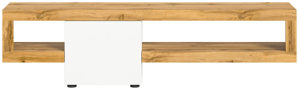 Lowboard Samba weiß Eiche Wotan Nachbildung B/H/T: ca. 190x51x30 cm Samba - Eiche/weiß (190,00/51,00/30,00cm) - xonox.home