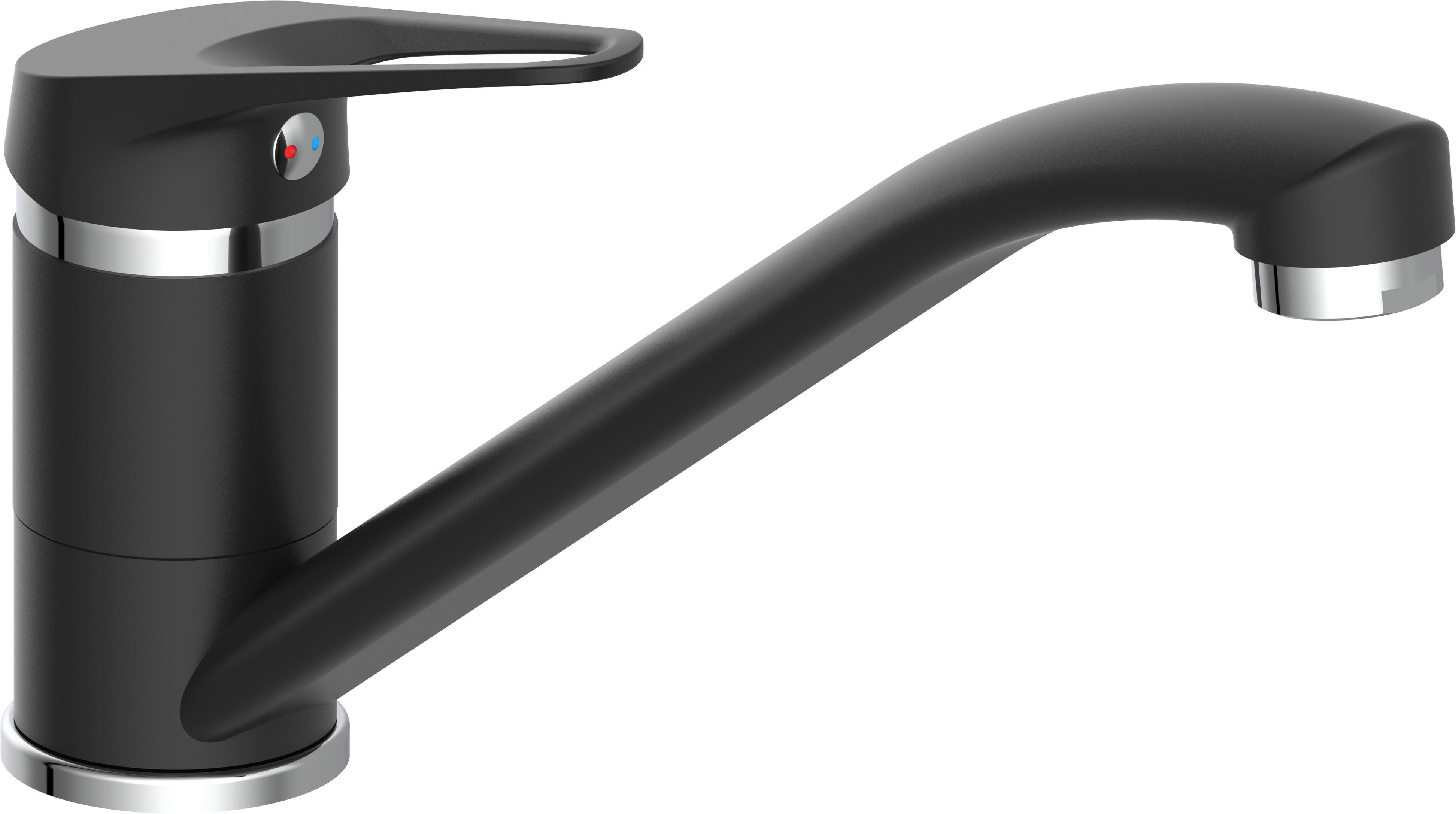 Spültisch-Armatur schwarz Spültischarmatur_Speed BLK - schwarz/Chrom (15,00/25,00cm) - Eisl