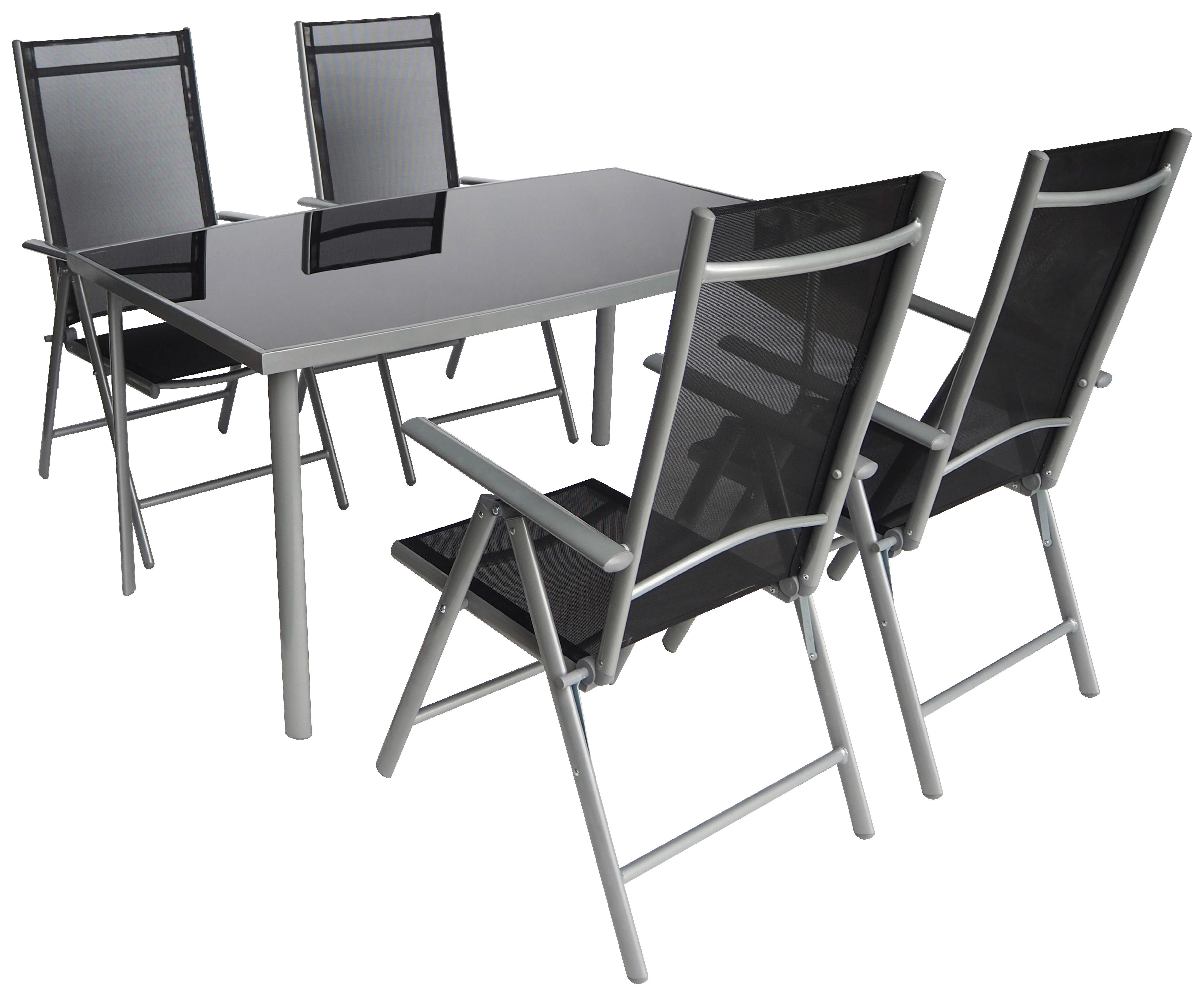 POCOline Patioset grau Alu Patioset_5tlg. - schwarz/grau - POCOline