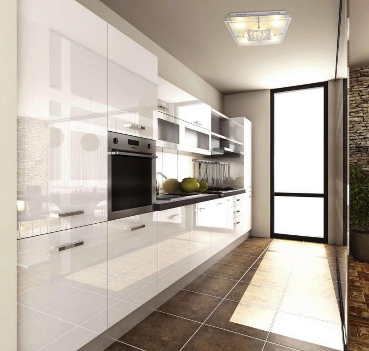 Näve Leuchten LED Deckenleuchte NV1230842 Chrom Chrom B/H/T: ca. 30x8x30 cm null 4 Brennstellen Chur - Chrom (30,00/8,00/30,00cm) - Näve Leuchten