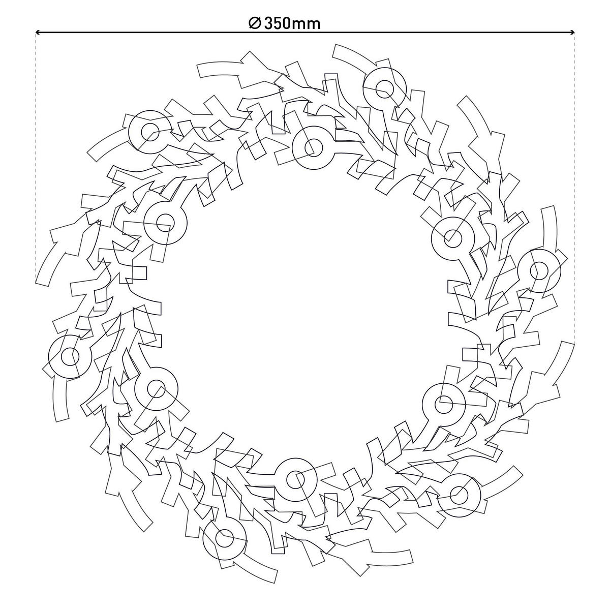 Näve Leuchten LED-Dekoartikel Noel grün Metall B/H/T: ca. 35x8x35 cm Noel - grün (35,00/8,00/35,00cm) - Näve Leuchten