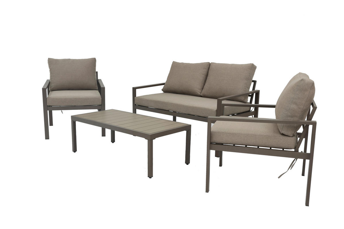 POCOline Gartensitzgruppe Toulouse braun Stahl Toulouse - braun/beige - POCOline