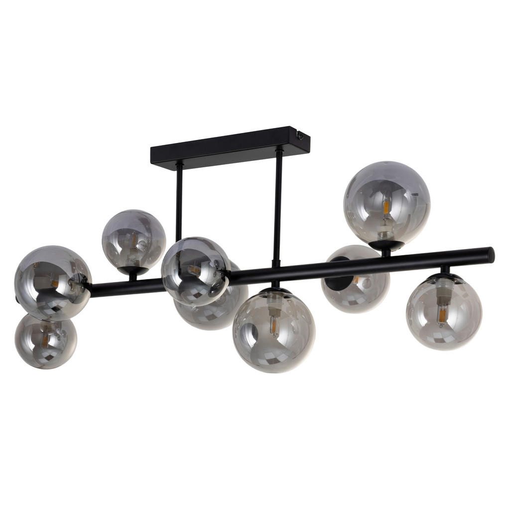 Thumbnail - Deckenleuchte schwarz Metall B/H/L: ca. 28,5x35x86 cm G9 9 Brennstellen