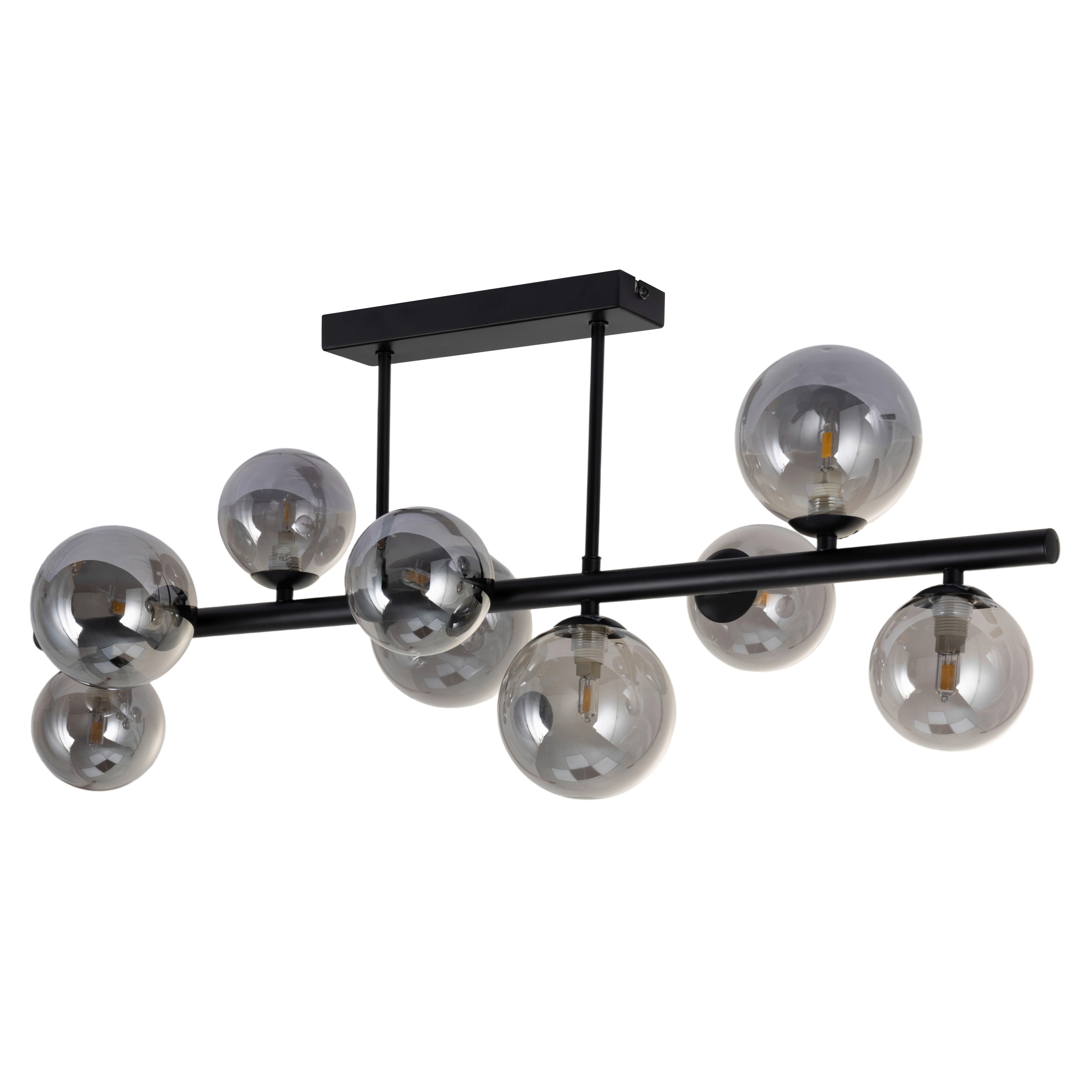 Thumbnail - POCOline Deckenleuchte schwarz Metall B/H/L: ca. 28,5x35x86 cm G9 9 Brennstellen