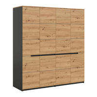 Kleiderschrank CANU basaltgrau Artisan Nachbildung B/H/T: ca. 180x198x59 cm CANU - basaltgrau (180,00/198,00/59,00cm) - xonox.home