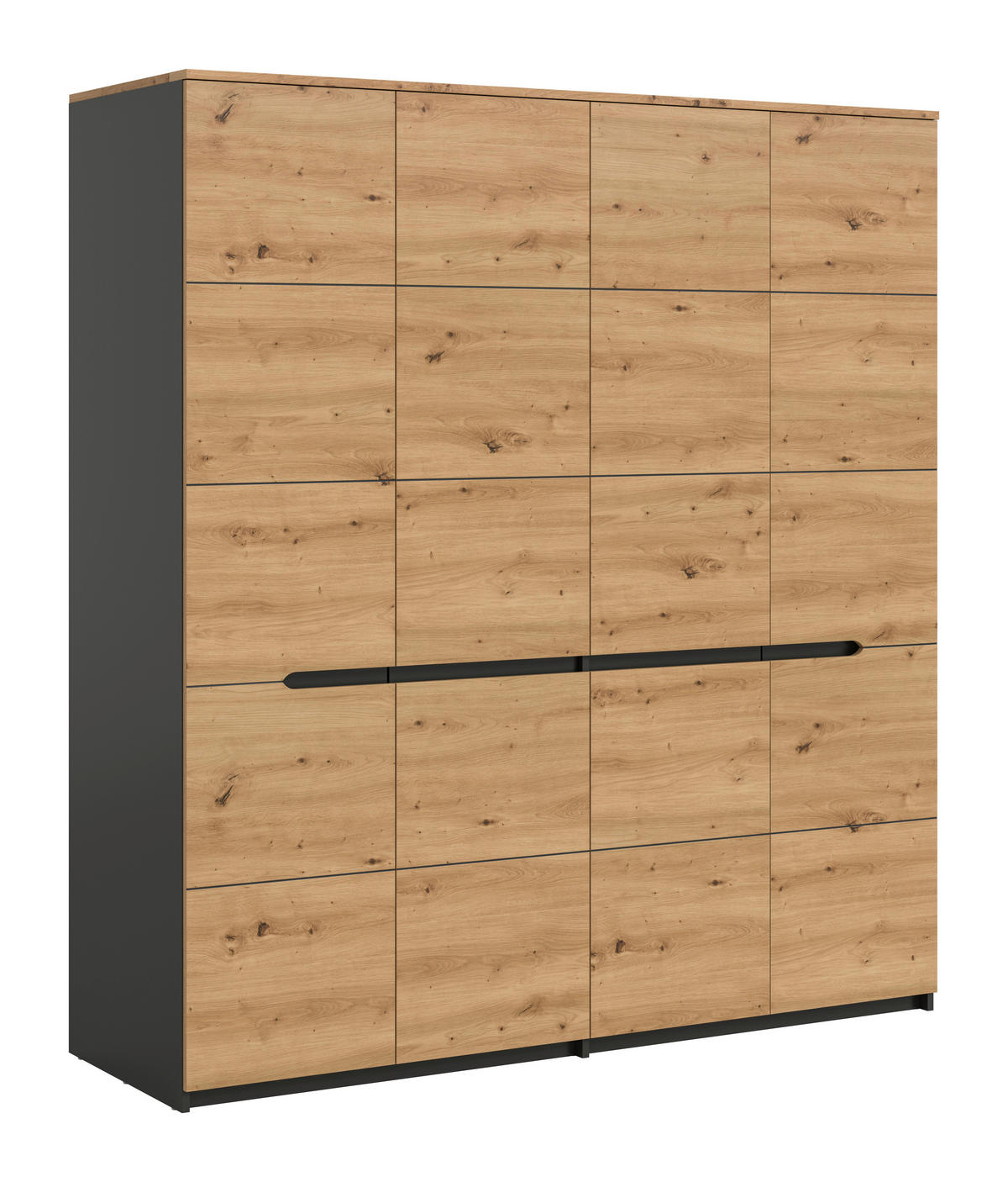 Kleiderschrank CANU basaltgrau Artisan Nachbildung B/H/T: ca. 180x198x59 cm CANU - basaltgrau (180,00/198,00/59,00cm) - xonox.home