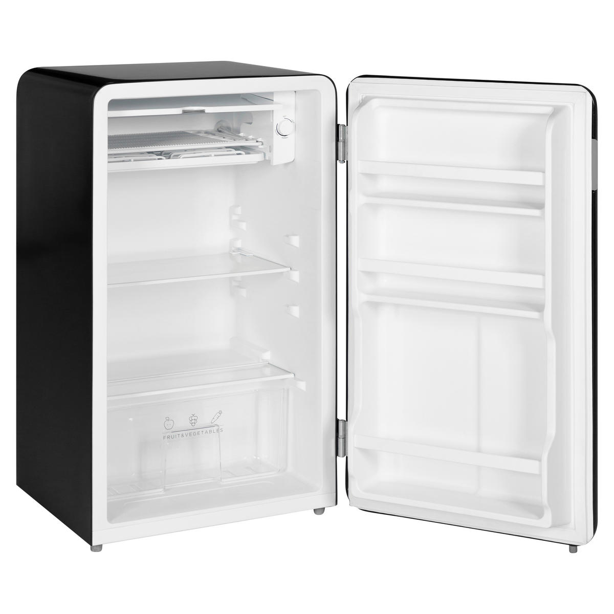 POCOline Stand-Kühlschrank KS84-93ESG schwarz B/H/T: ca. 49x84x46 cm Stand-Kühlschrank KS 84-93 ESG - schwarz (49,00/84,00/46,00cm) - POCOline