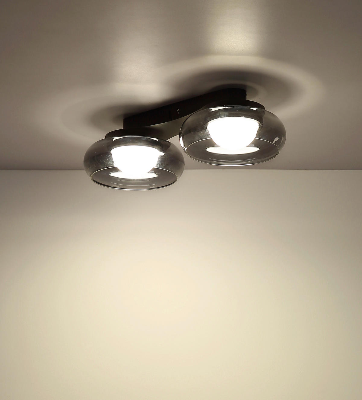 GLOBO Deckenleuchte Deckenleuchte-Carlene - schwarz/Rauch (51,00/24,50/15,50cm) - GLOBO