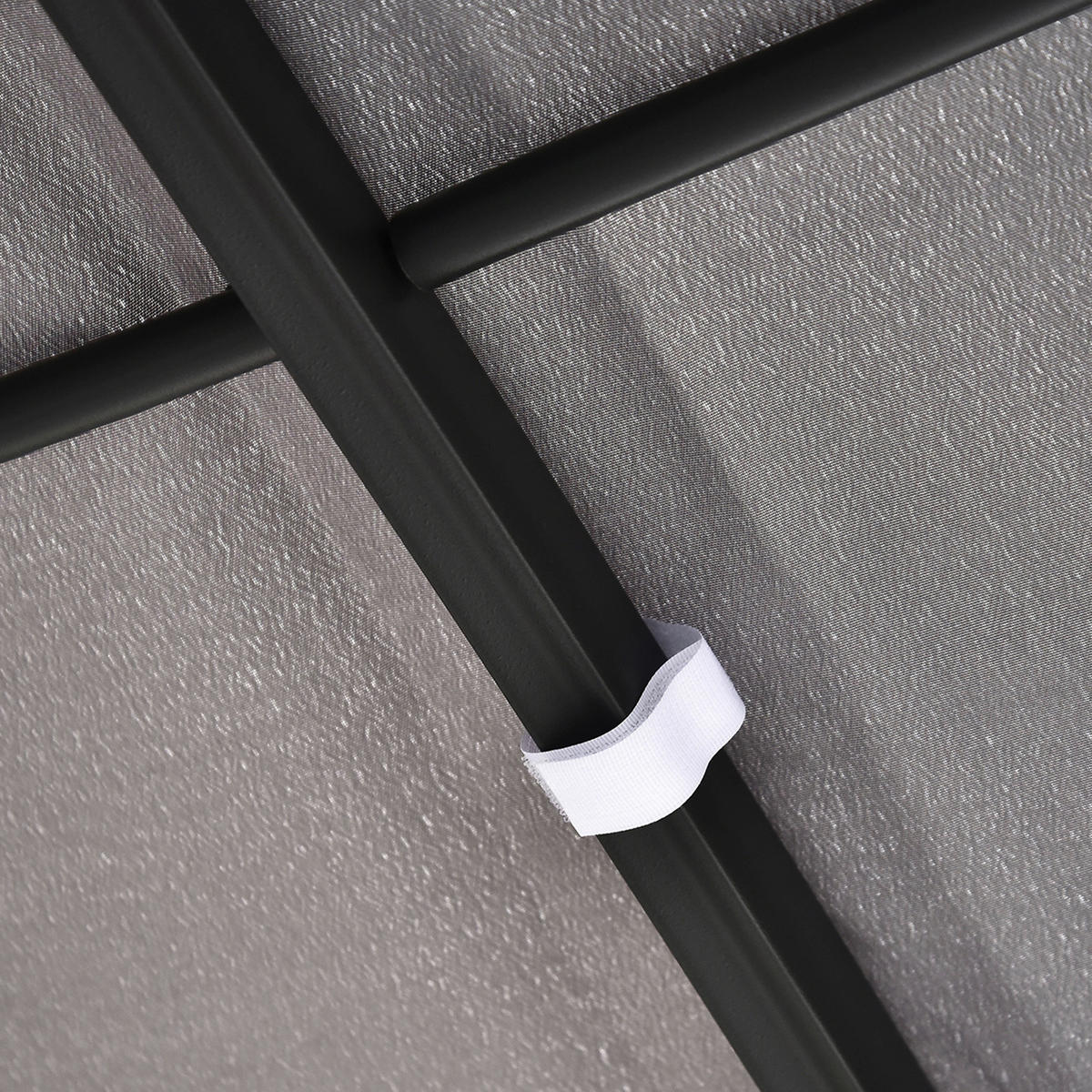 Outsunny Gartenpavillon grauschwarz Metall B/L: ca. 297x297 cm Gartenpavillon - grauschwarz (297,00/297,00cm) - Outsunny
