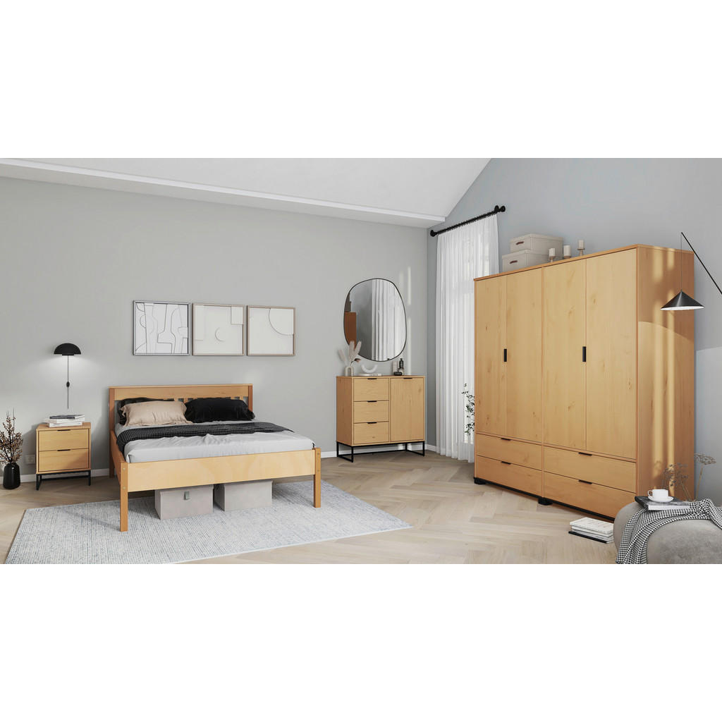 Thumbnail - Kommode Vivo 2T3S Oak lackiert B/H/L: ca. 45,3x80x150 cm