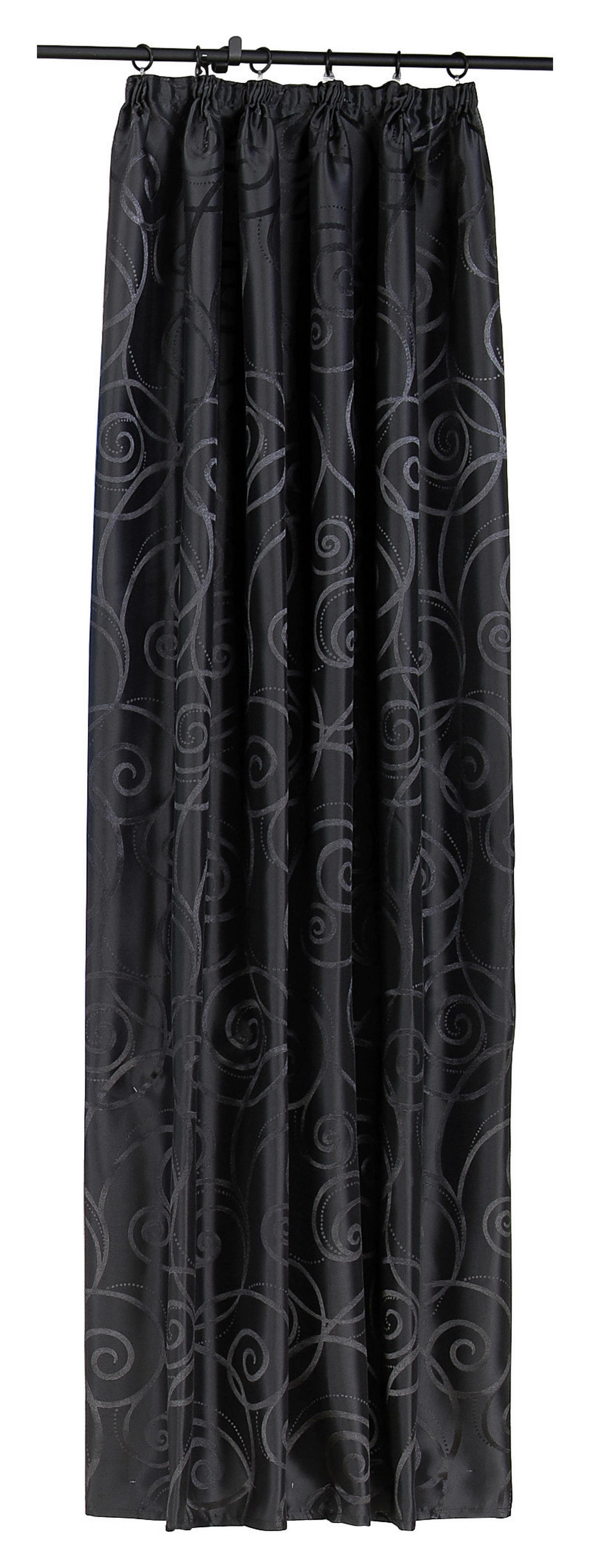 Dekovorhang Triest schwarz B/H: ca. 140x175 cm Triest - schwarz (140,00/175,00cm) - silver edition